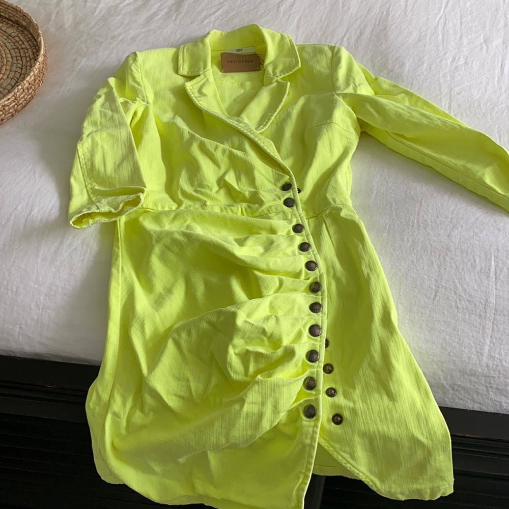 Retrofete Willa dress size S neon green